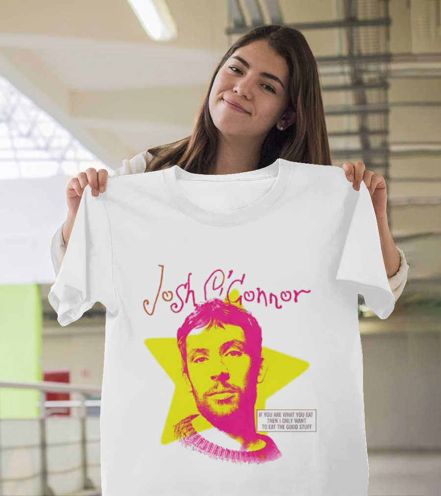 Josh O'Connor Bold Pink Yellow Star Style Eat Cooks Science T-Shirt