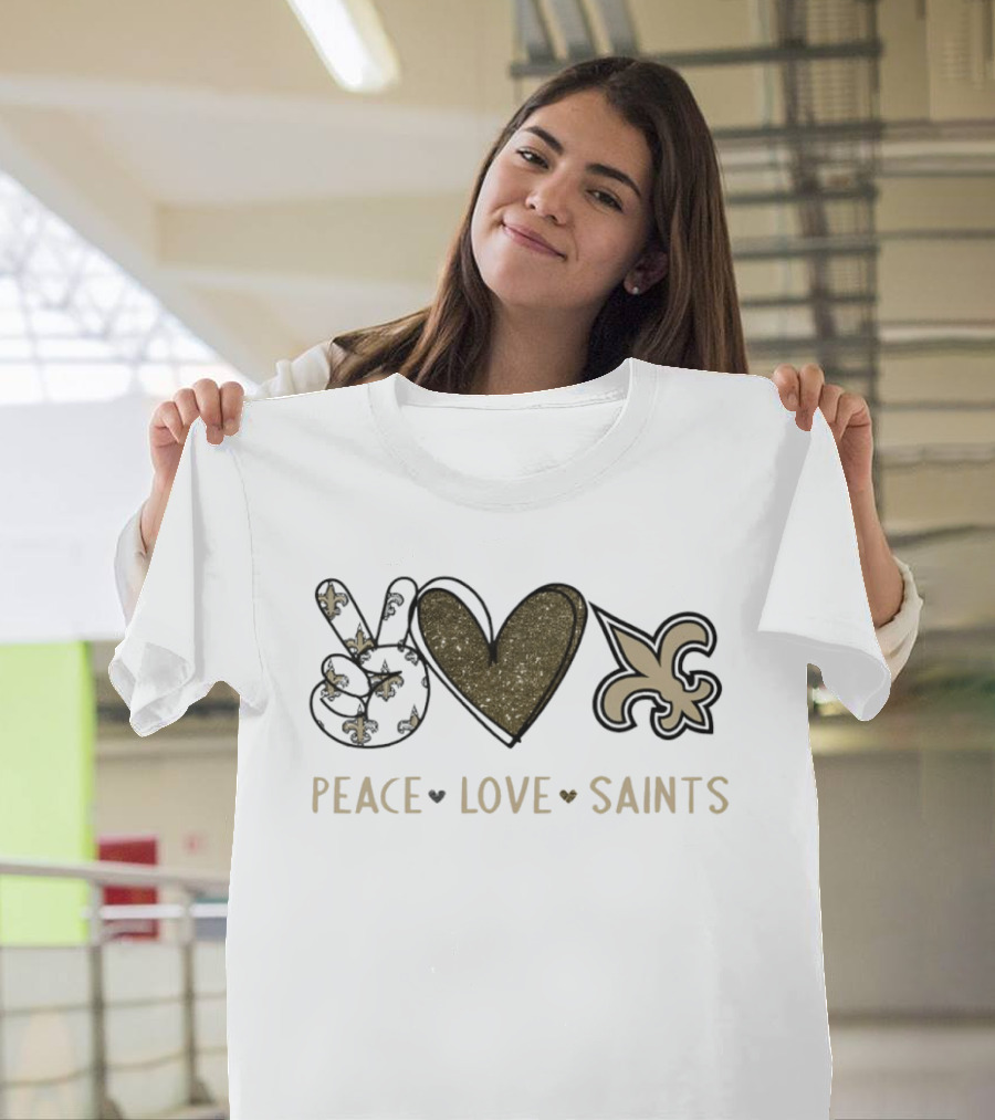 Peace Love New Orleans Saints Football 2026 T-Shirt