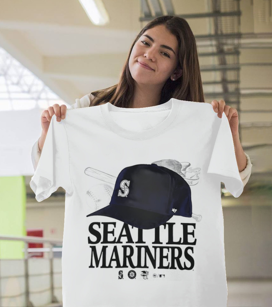 Seattle Mariners In The Paper Foundation Cap With Brushed Effect T-Shirt