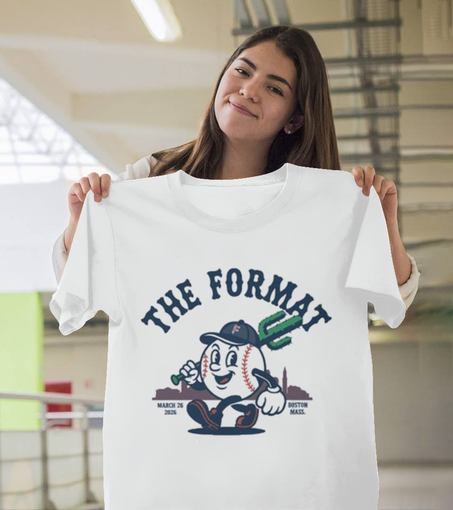 The Format Baseball Character Boston Roadrunner March 26 2026 Tour T-Shirt