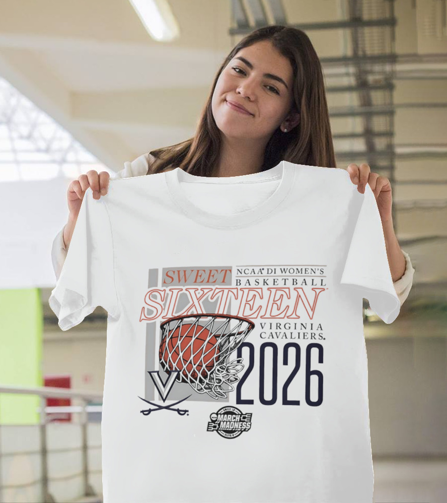 Virginia Cavaliers Sweet Sixteen 2026 NCAA D1 Women's Basketball March Madness T-Shirt