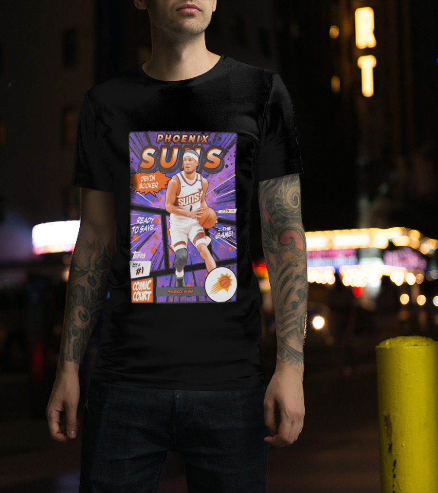 Phoenix Suns Devin Booker Comic Court Issue 1 T-Shirt