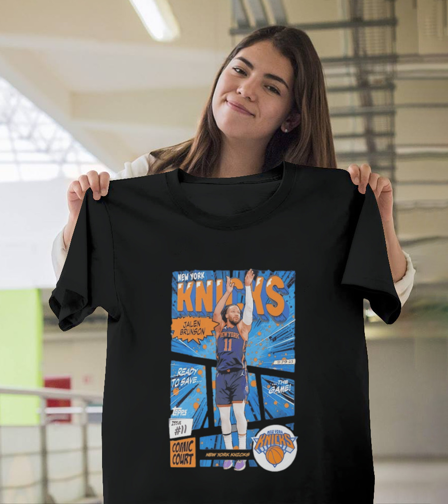 New York Knicks Jalen Brunson Comic Court Issue 11 Basketball 2026 T-Shirt