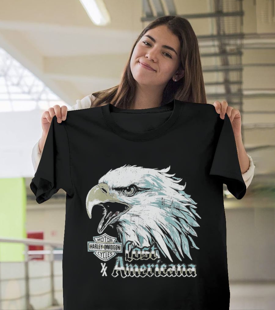 Machine Gun Kelly Harley Davidson Lost Americana Big Eagle Head T-Shirt