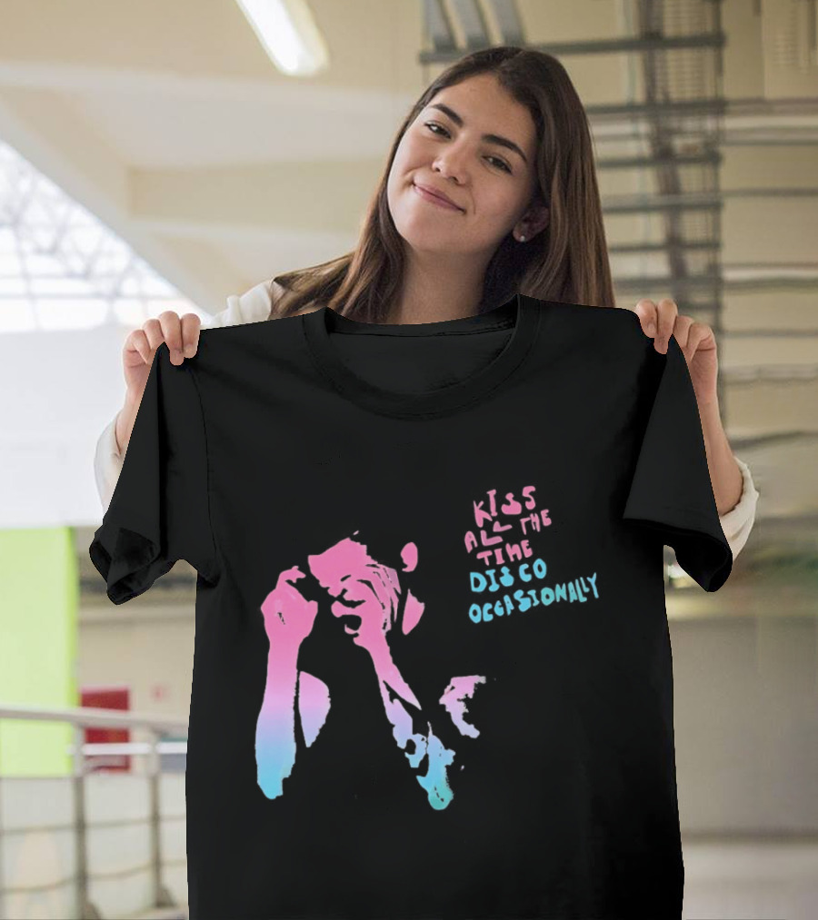 Kiss All The Time Disco Occasionally Red Blue T-Shirt