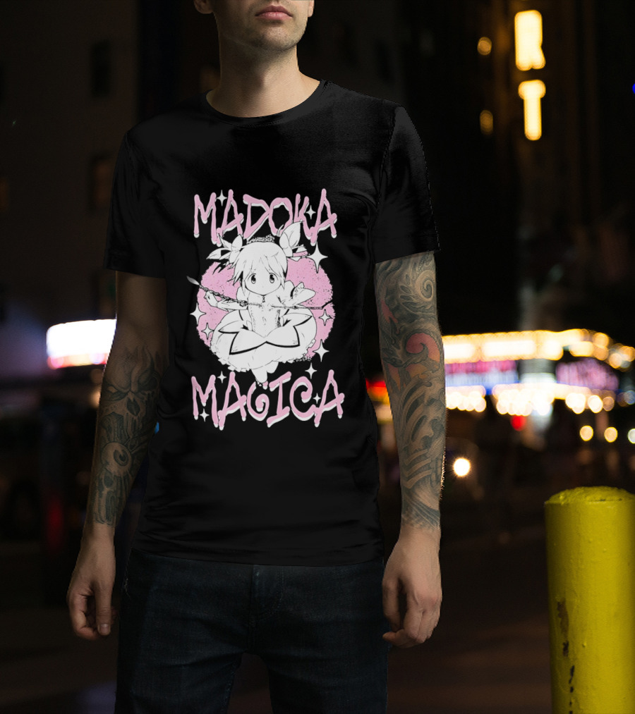 Madoka Magica Puella Magi Character Pink Tones T-Shirt