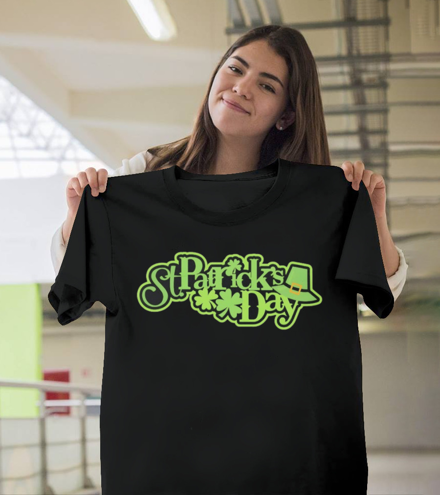St Patrick's Day Shamrock And Leprechaun Hat T-Shirt