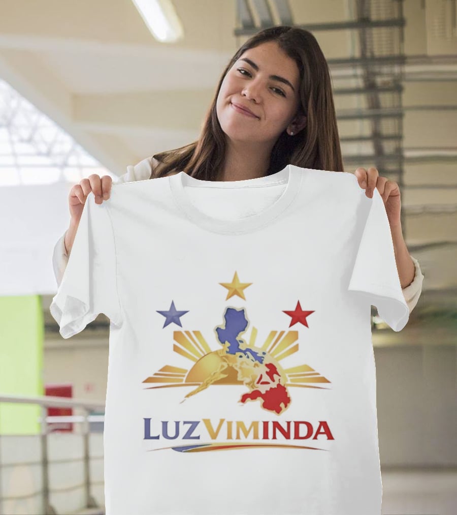 Luzviminda Philippines Map Filipino Pride Luzon Visayas Mindanao Sun Stars T-Shirt