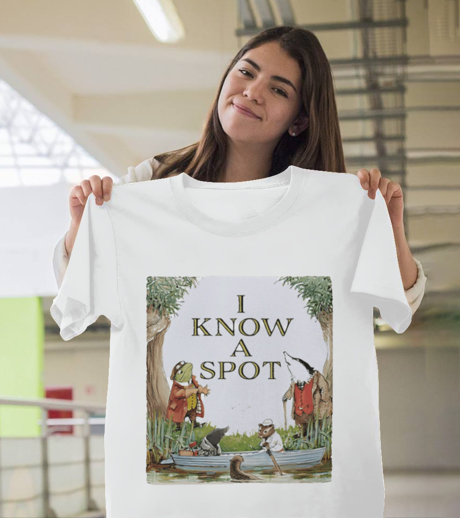 The Wind In The Willows Characters I Know A Spot Scene With Mole Water Rat Badger And Toad T-Shirt