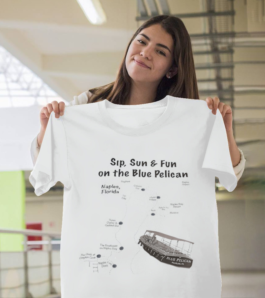Sip Sun And Fun On The Blue Pelican Tropical Getaway Adventure T-Shirt