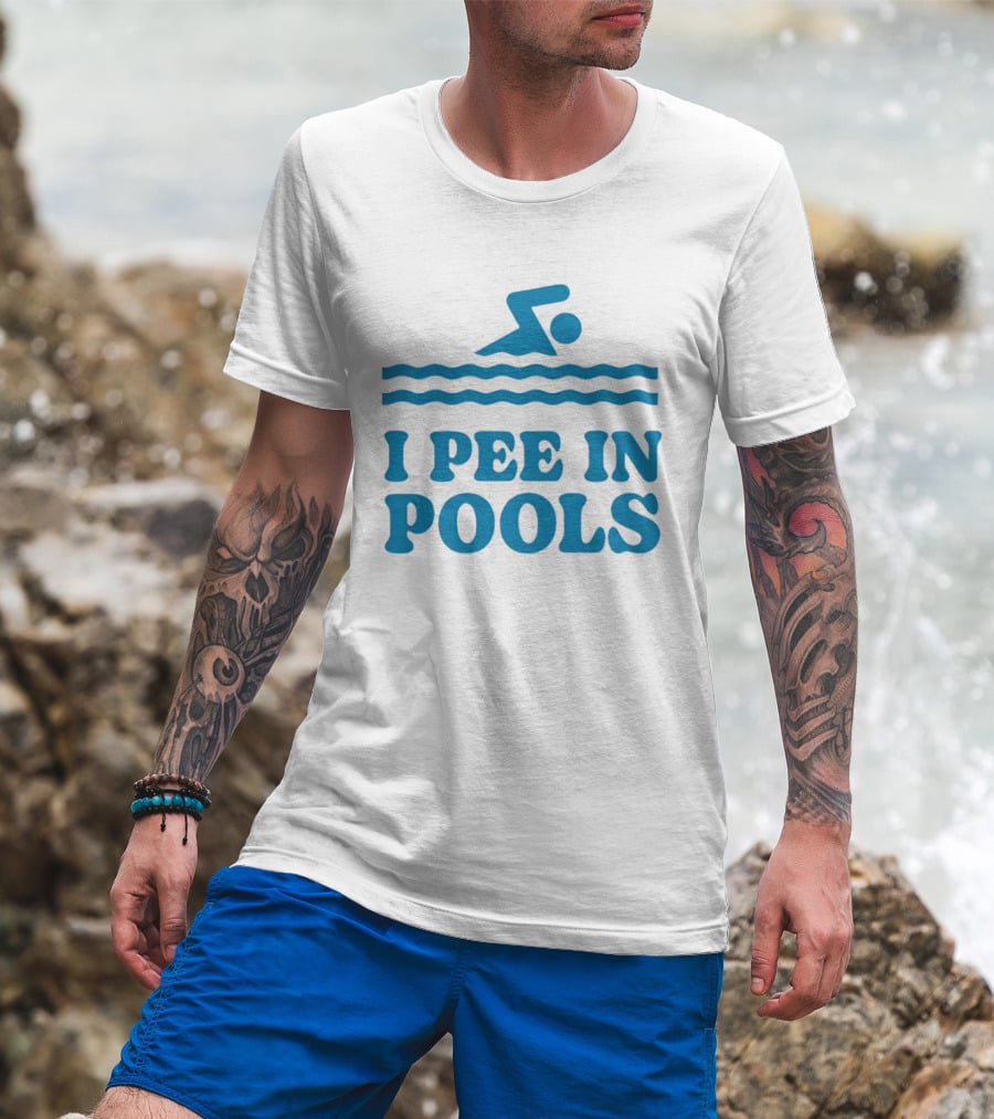 Zwemwater I Pee In Pools Swimmer Waves T-Shirt