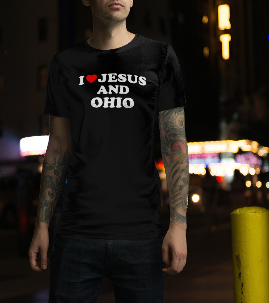 I Love Jesus Heart Ohio Passion T-Shirt