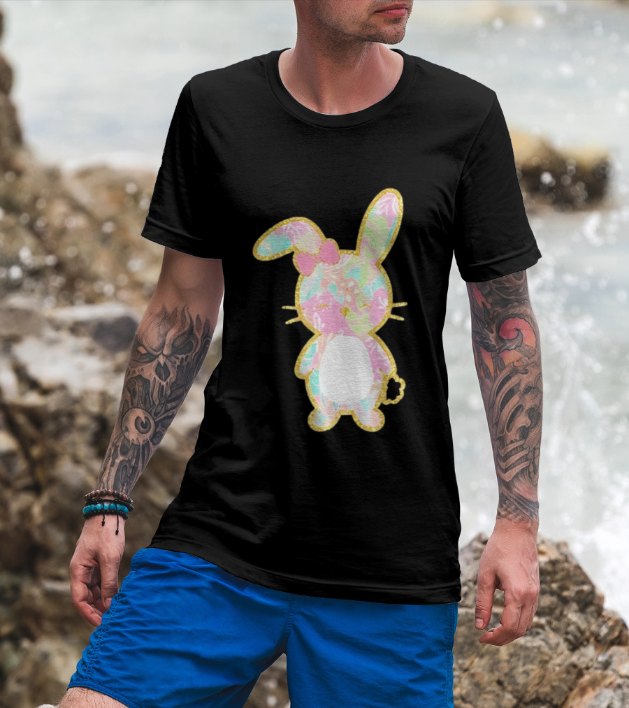 Palm Beach Pastel Preppy Bunny Easter Aesthetic T-Shirt