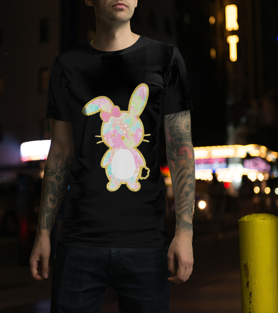 Palm Beach Pastel Preppy Bunny Easter Aesthetic T-Shirt