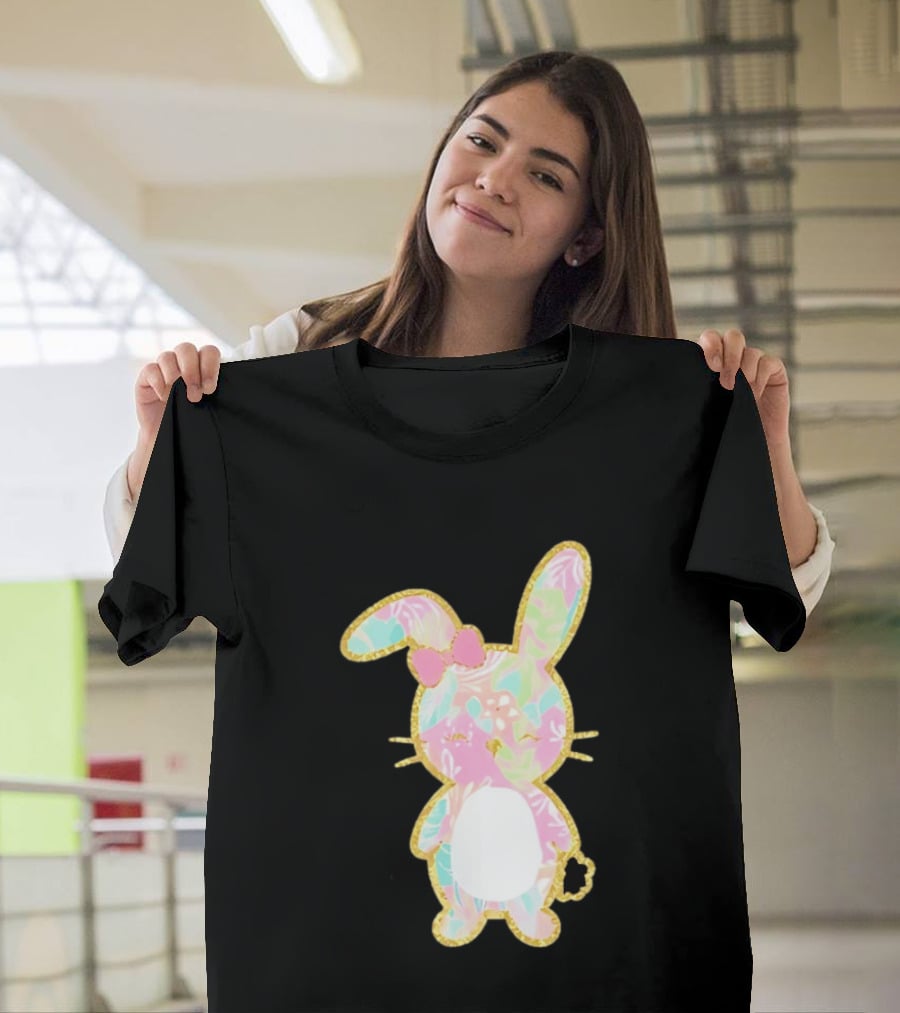 Palm Beach Pastel Preppy Bunny Easter Aesthetic T-Shirt