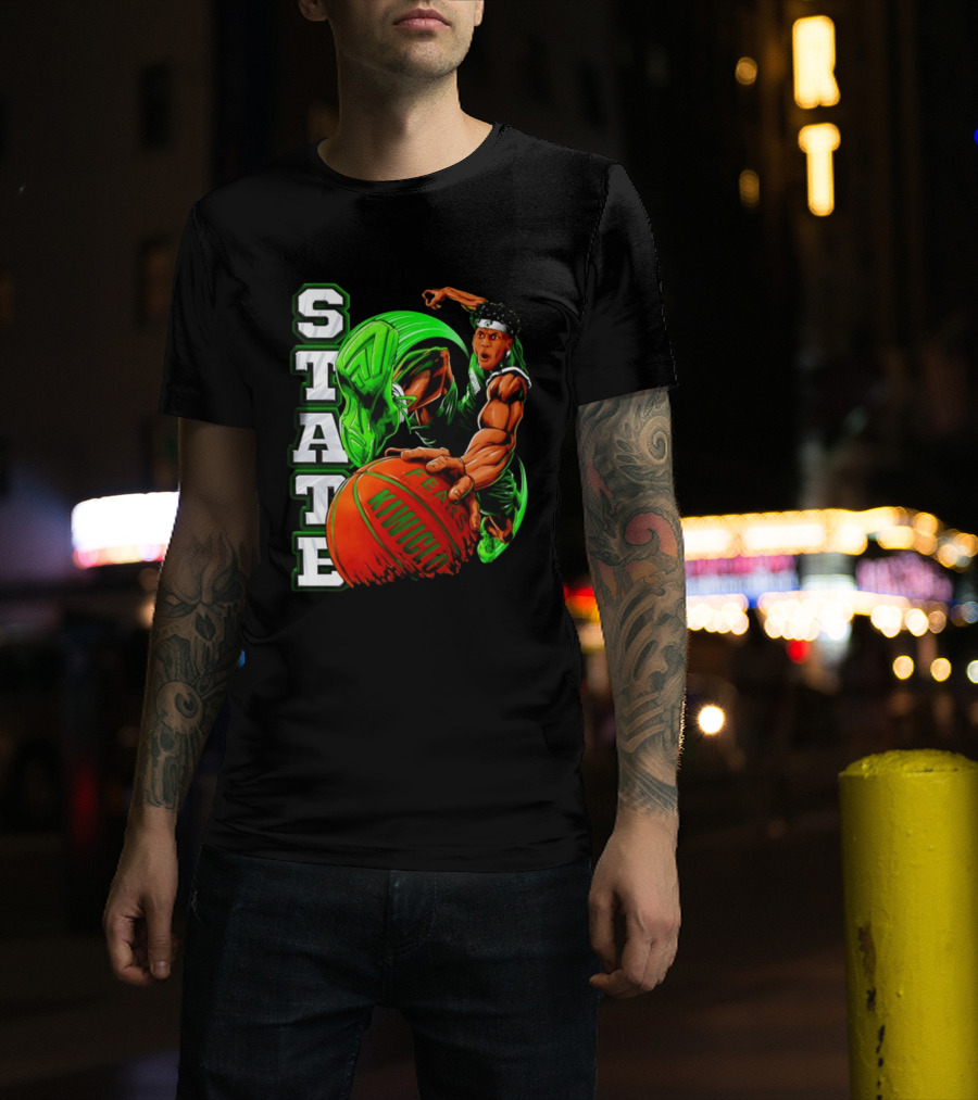 STATE Jeremy Fears Jr The Floor General Michigan Spartans Kiwicho T-Shirt