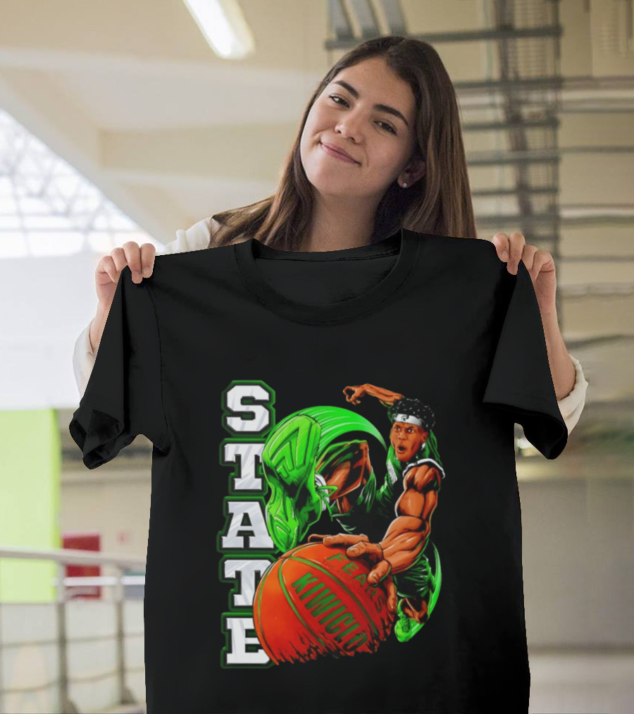 STATE Jeremy Fears Jr The Floor General Michigan Spartans Kiwicho T-Shirt