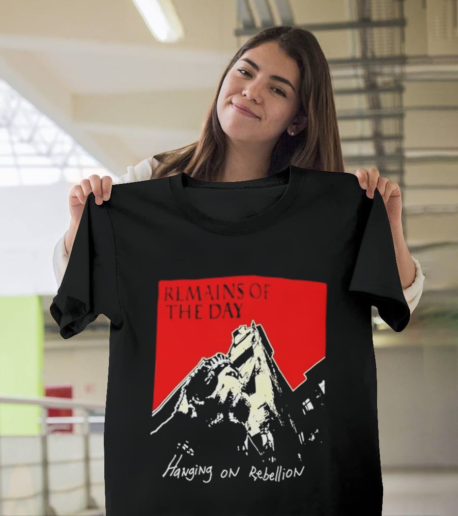 Remains Of The Day Hanging On Rebellion Urban Building Red T-Shirt