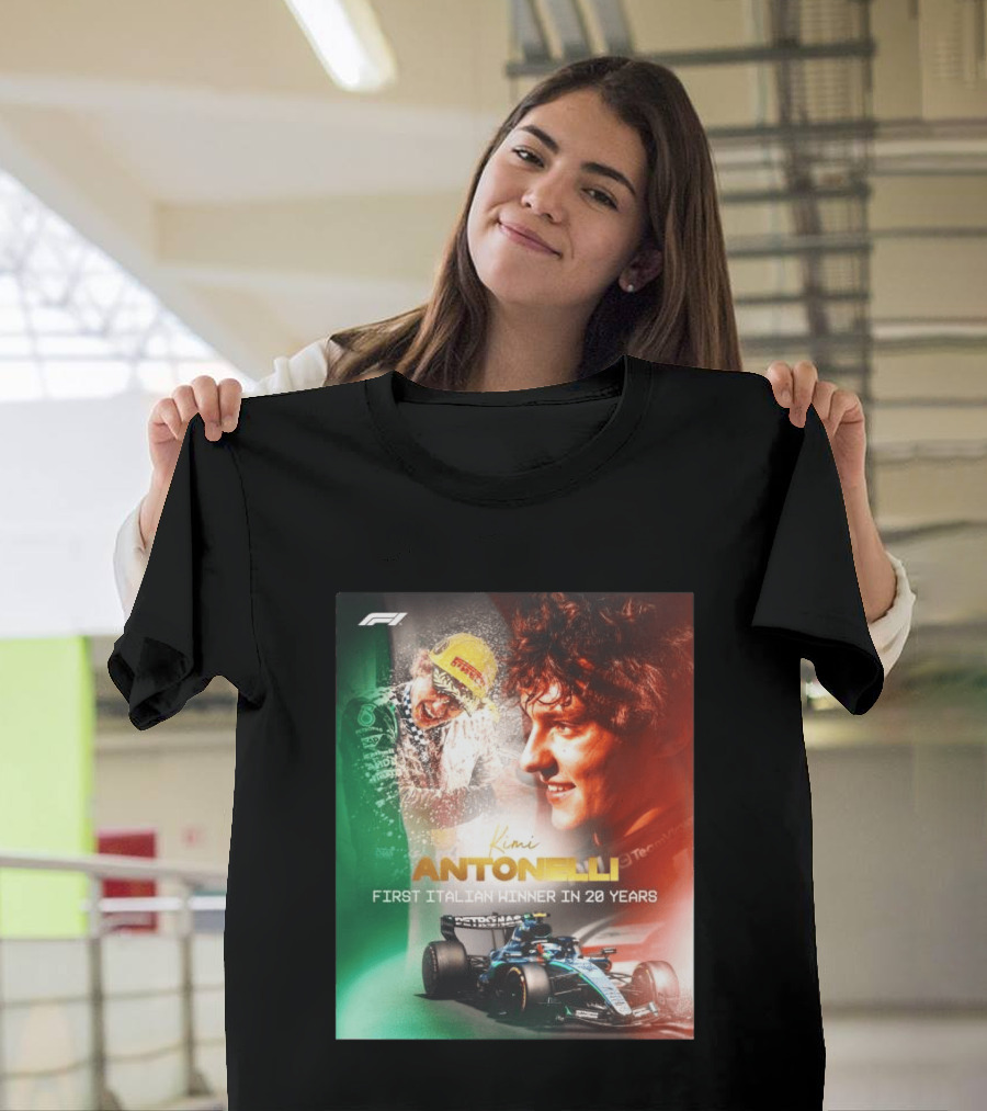F1 Kimi Antonelli First Italian Winner In 20 Years T-Shirt