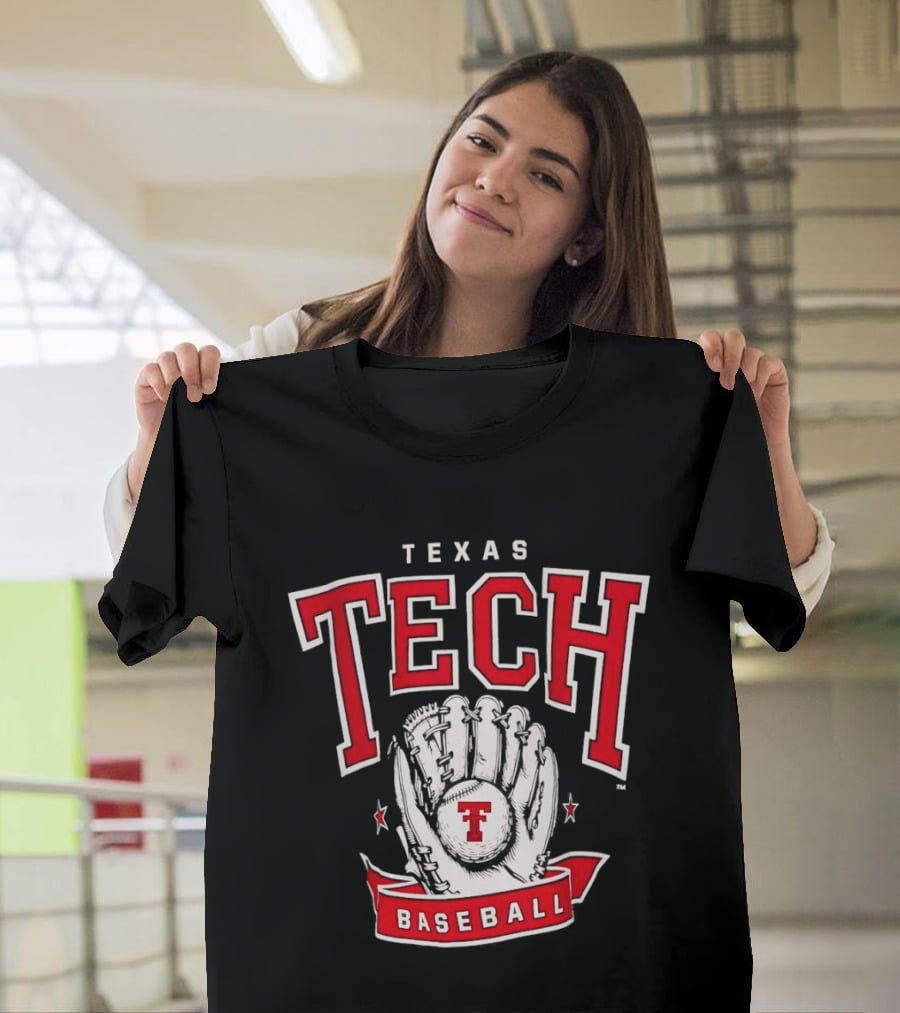 Texas Tech Baseball Glove Red Raiders T-Shirt