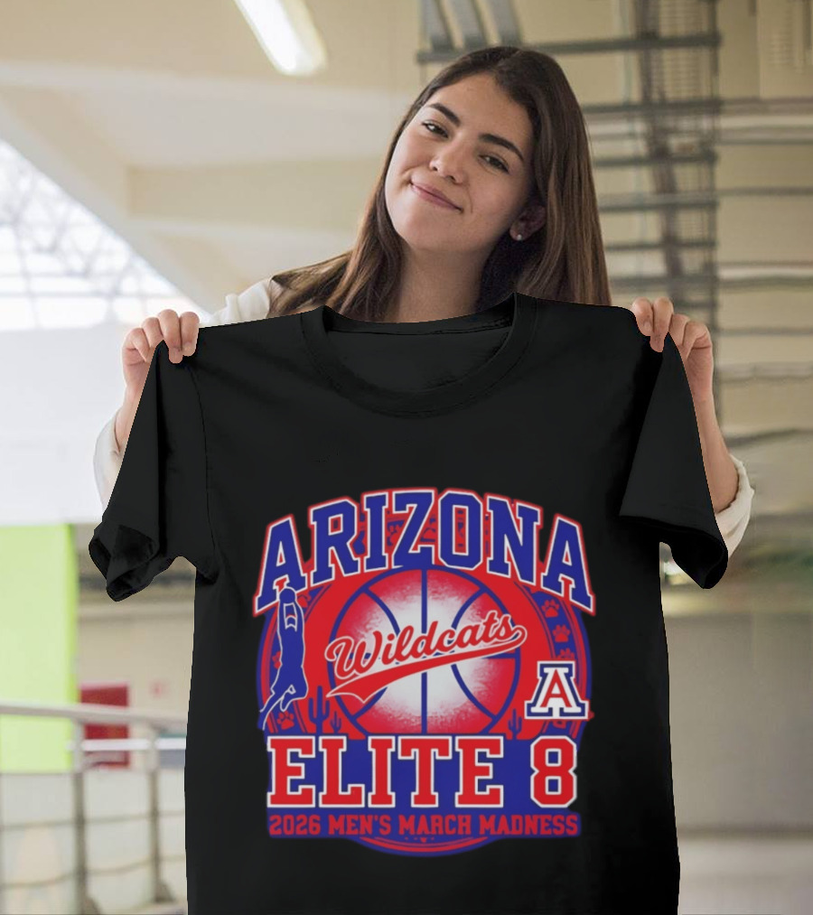 Arizona Wildcats Elite 8 2026 Men's March Madness Basketball T-Shirt