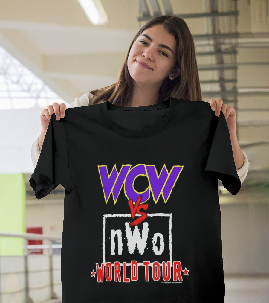 Heather Charcoal WCW Vs NWo World Tour Classic Wrestling Rivalry T-Shirt
