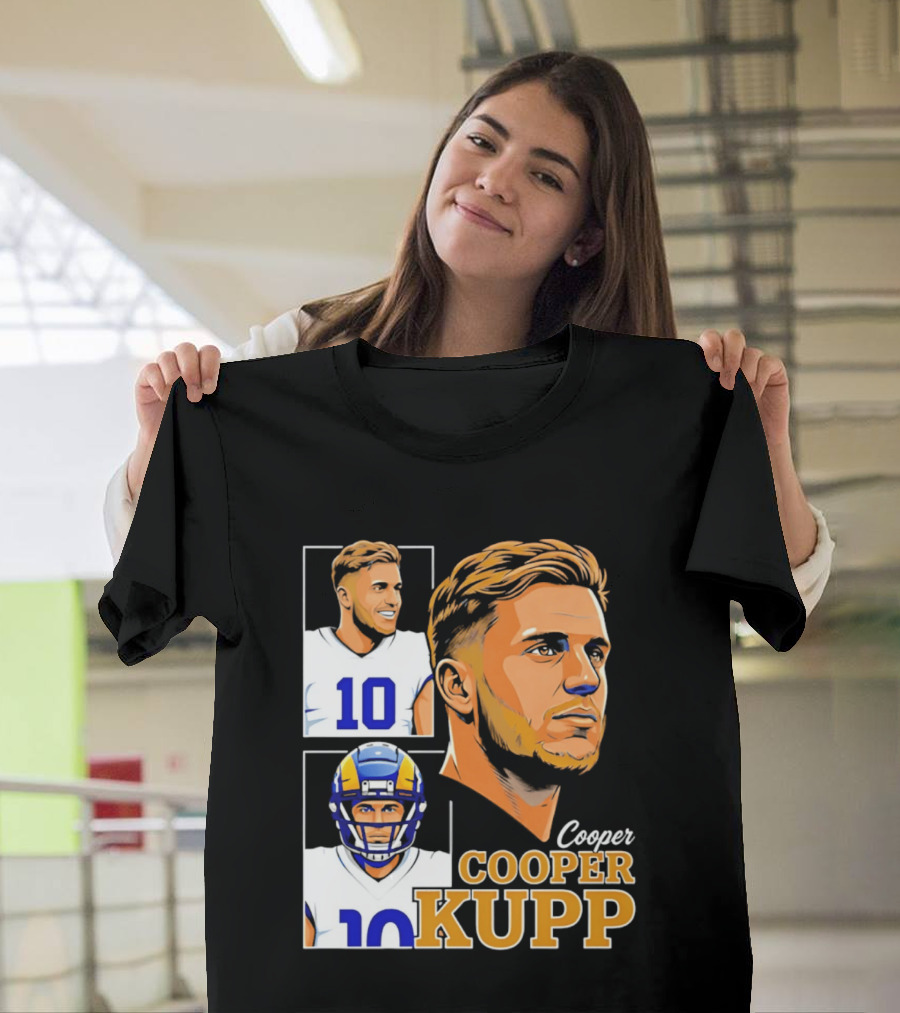 Cooper Kupp Number 10 Los Angeles Rams Football Player Collage 2026 T-Shirt