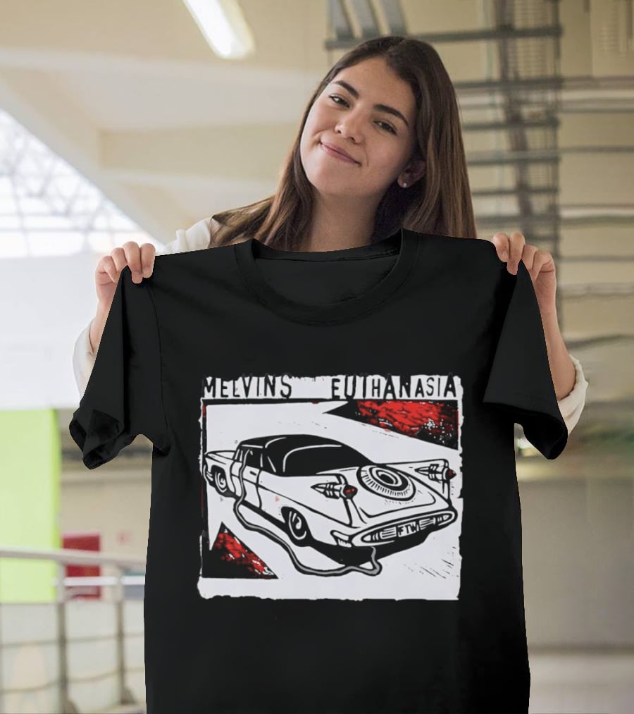 Melvins Euthanasia Rock Band Vintage Car T-Shirt