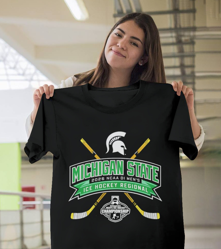 Michigan State Spartans 2026 NCAA DI Men's Ice Hockey Regional Event T-Shirt