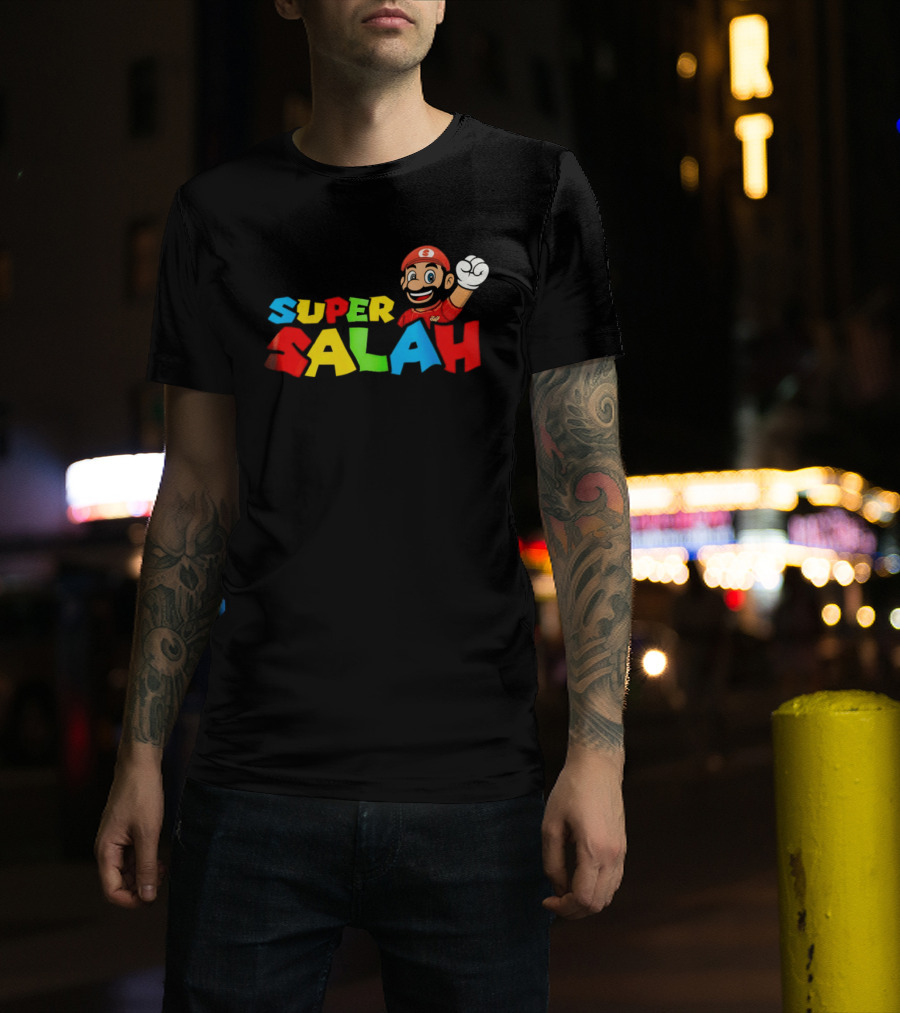 Super Salah Liverpool Fun Mario Gaming Adventure T-Shirt