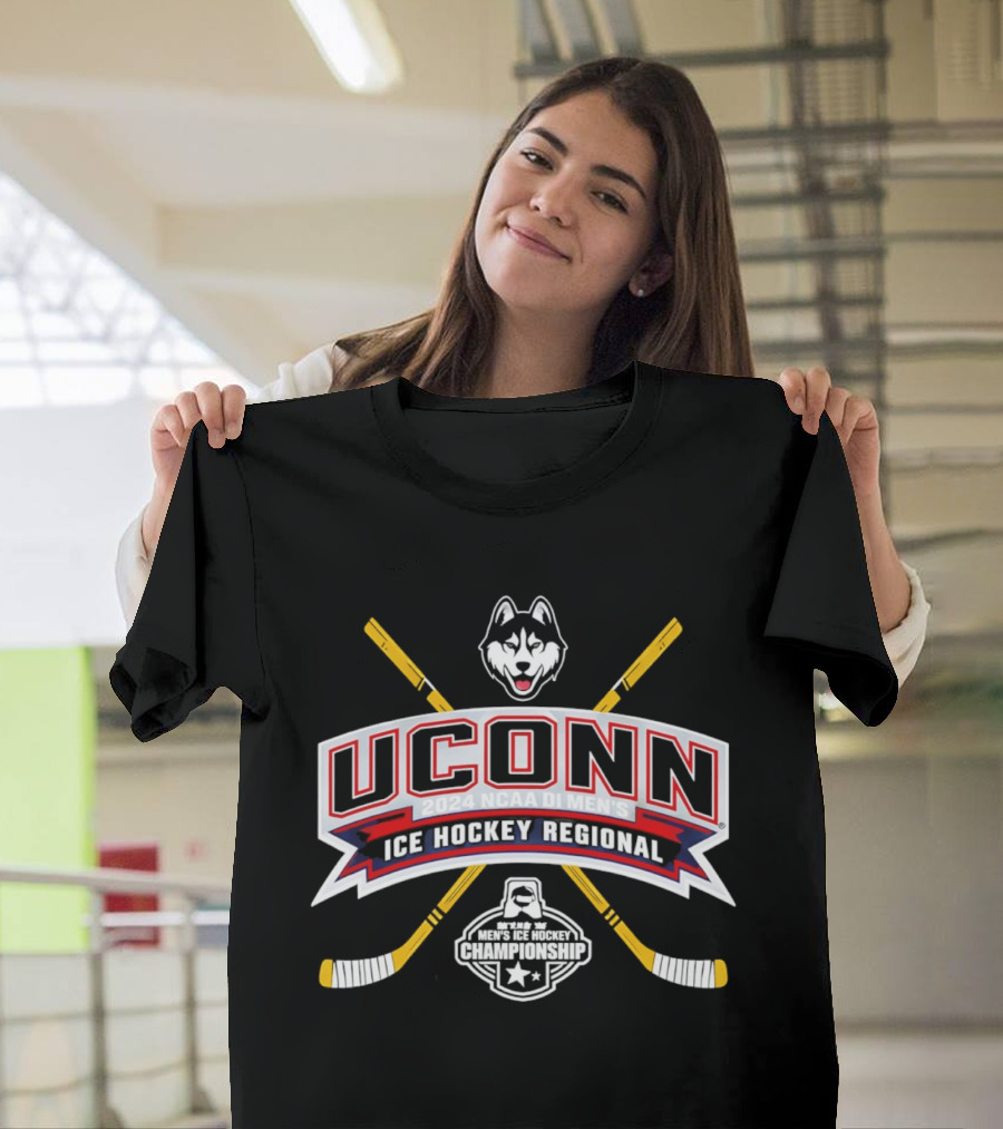 UConn 2024 NCAA DI Men's Ice Hockey Regional Huskies T-Shirt