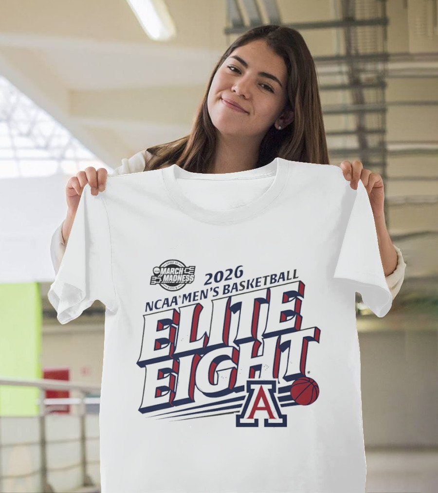 Arizona Wildcats 2026 NCAA Men's Basketball March Madness Elite Eight T-Shirt
