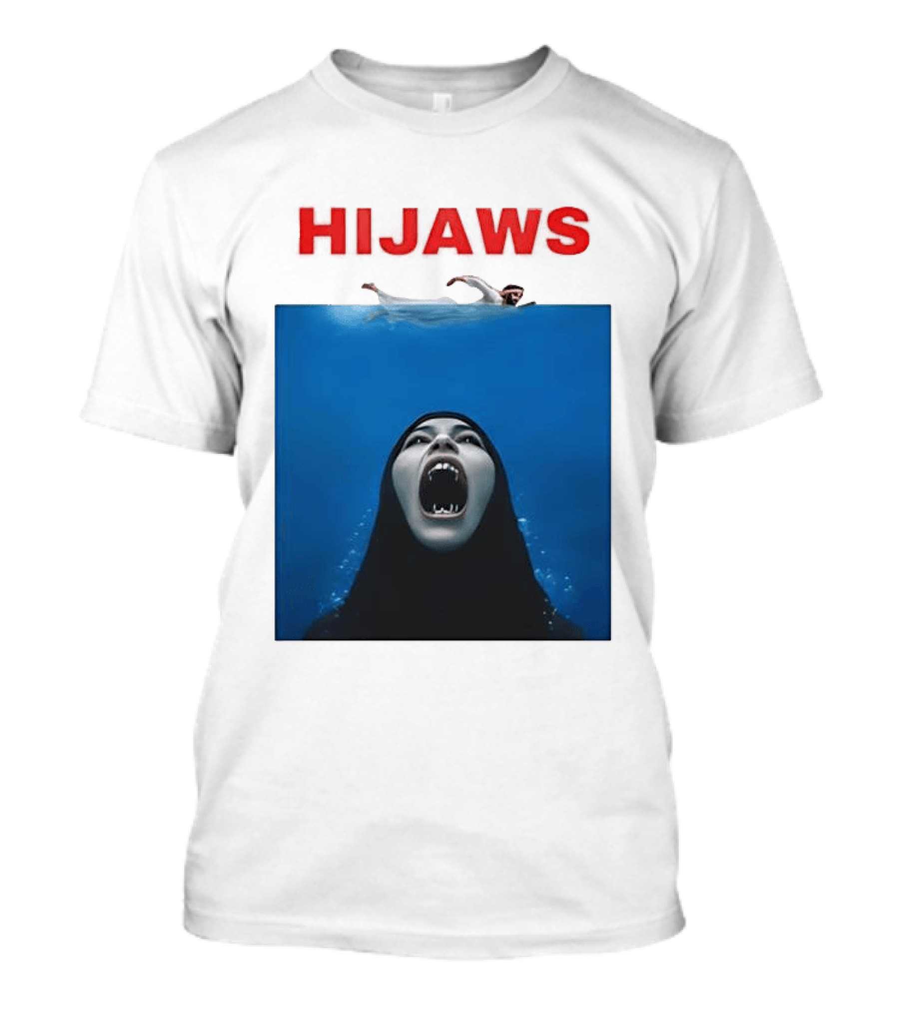 Hijaws Parody Jaws Movie T-Shirt