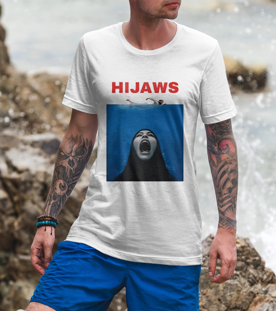 Hijaws Parody Jaws Movie T-Shirt