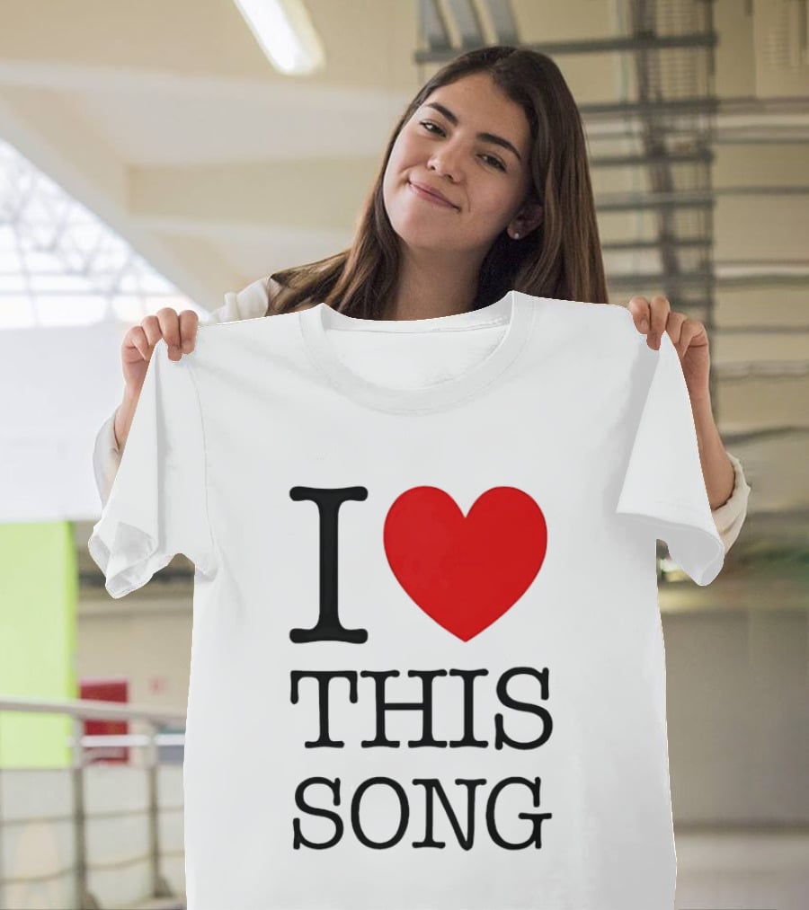 I Heart This Song Music Lover Enthusiast Trendy T-Shirt