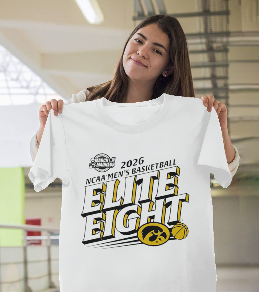 2026 NCAA Men's Basketball March Madness Iowa Hawkeyes Elite Eight T-Shirt