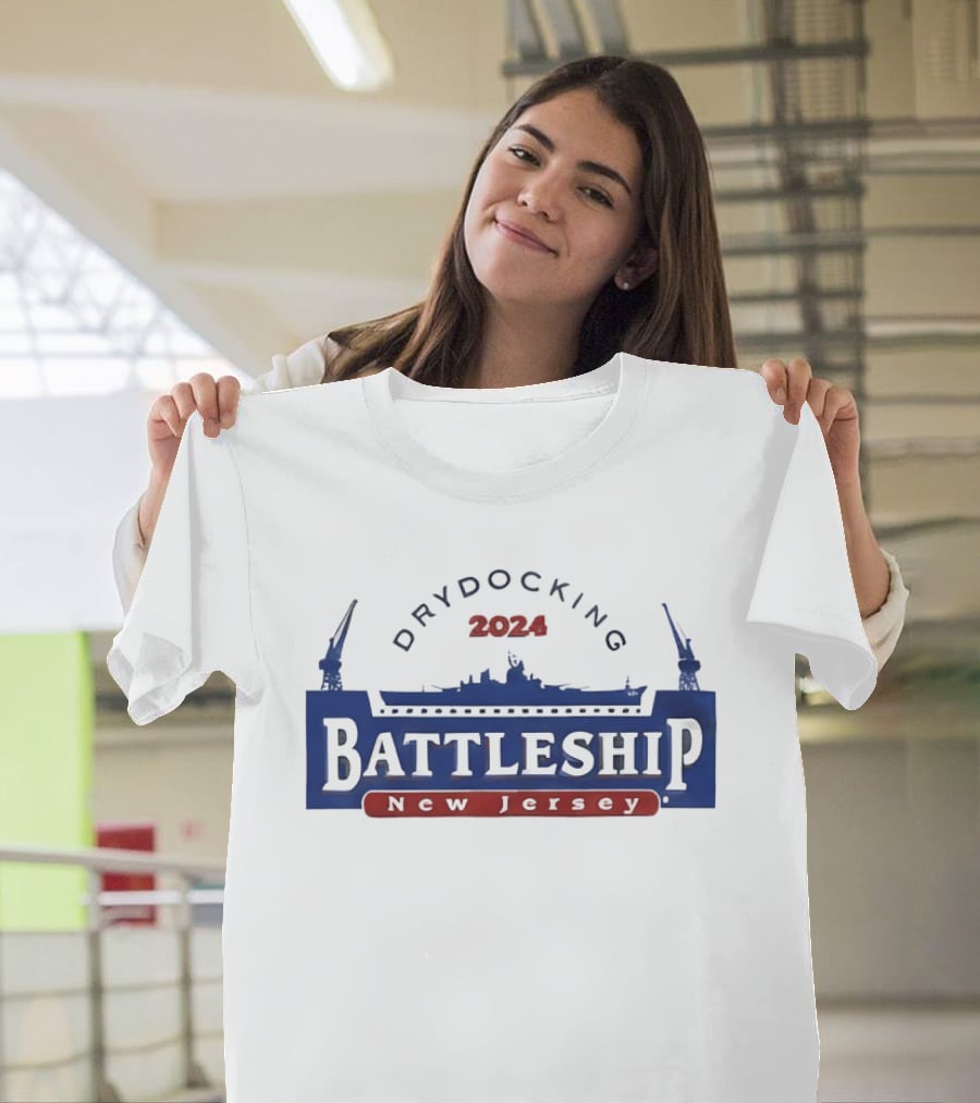Battleship New Jersey Dry Docking 2024 Navy Heritage Event T-Shirt