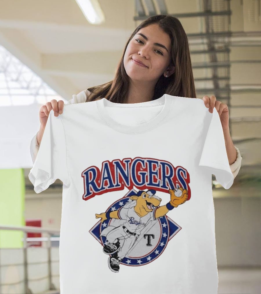 Rangers Captain Texas Mascot Baseball Icon Homage T-Shirt