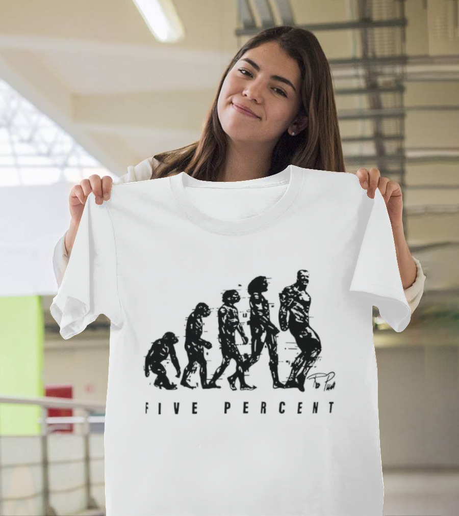 Five Percent Gym Evolution Silhouette Fitness Motivation T-Shirt