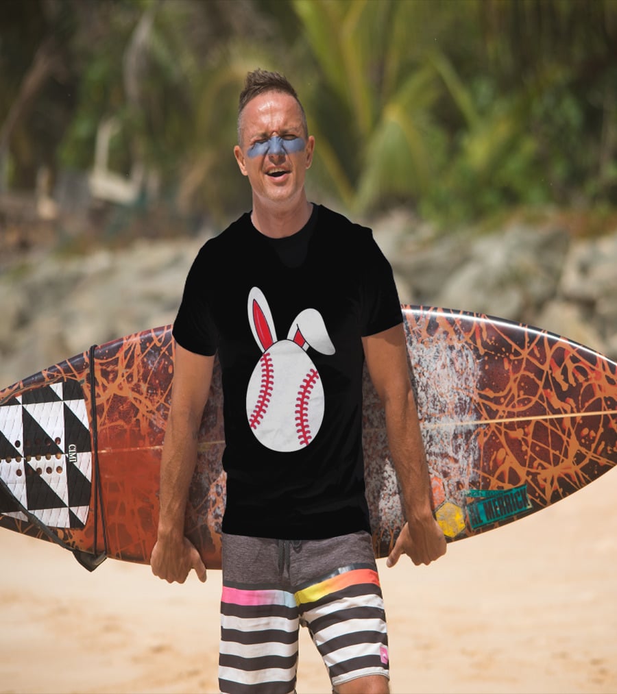 Happy Easter Bunny Ears Baseball Egg T-Shirt