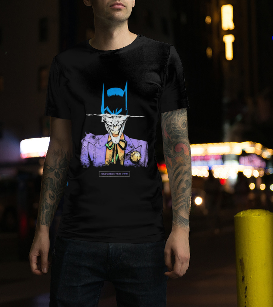 OVO Owl Batman Joker Split Collaboration T-Shirt