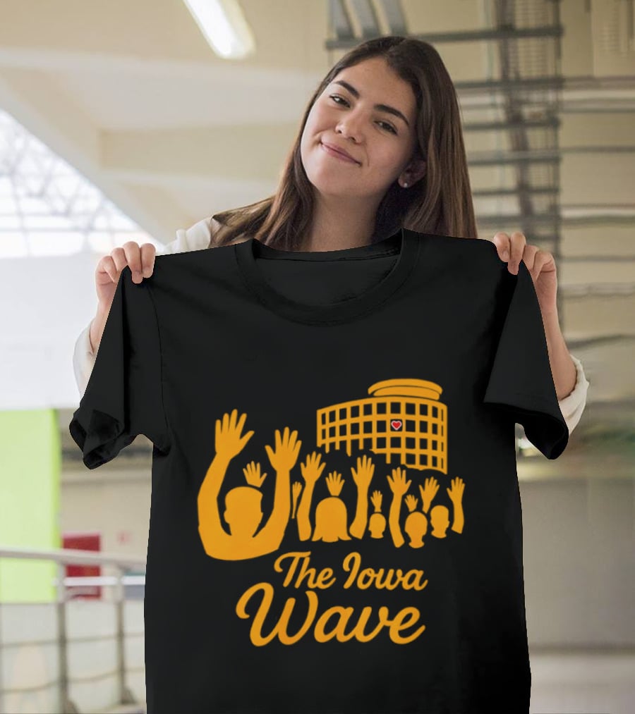 Iowa Hawkeyes The Iowa Wave Hospital Heart Gesture Iconic Fan Tradition T-Shirt