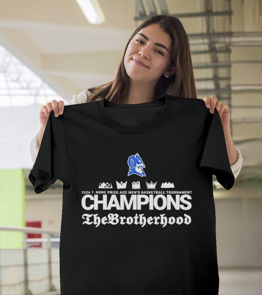 2022 Duke Blue Devils Men's Basketball Tournament Champions The Brotherhood T-Shirt