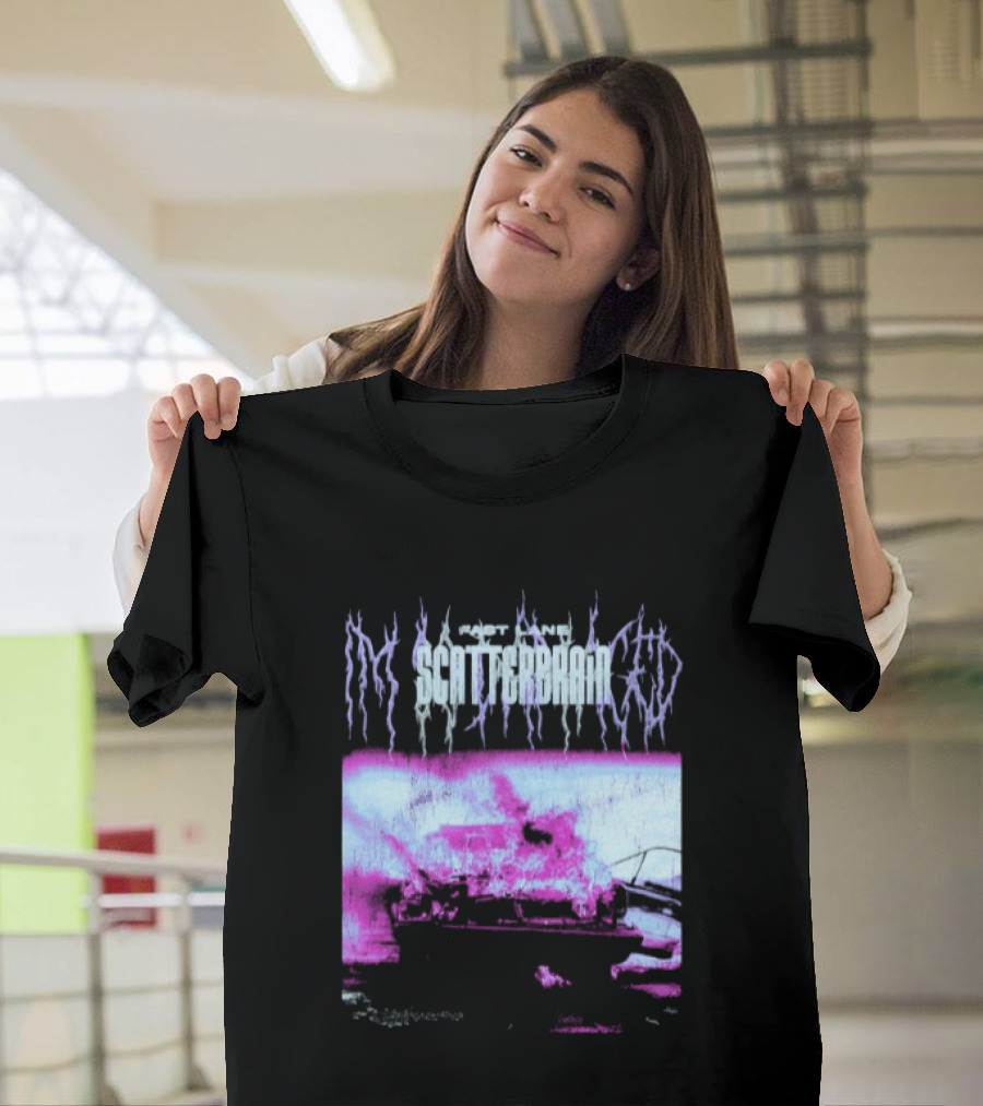 Scatterbrain 2026 Fast Lane Burning Car T-Shirt