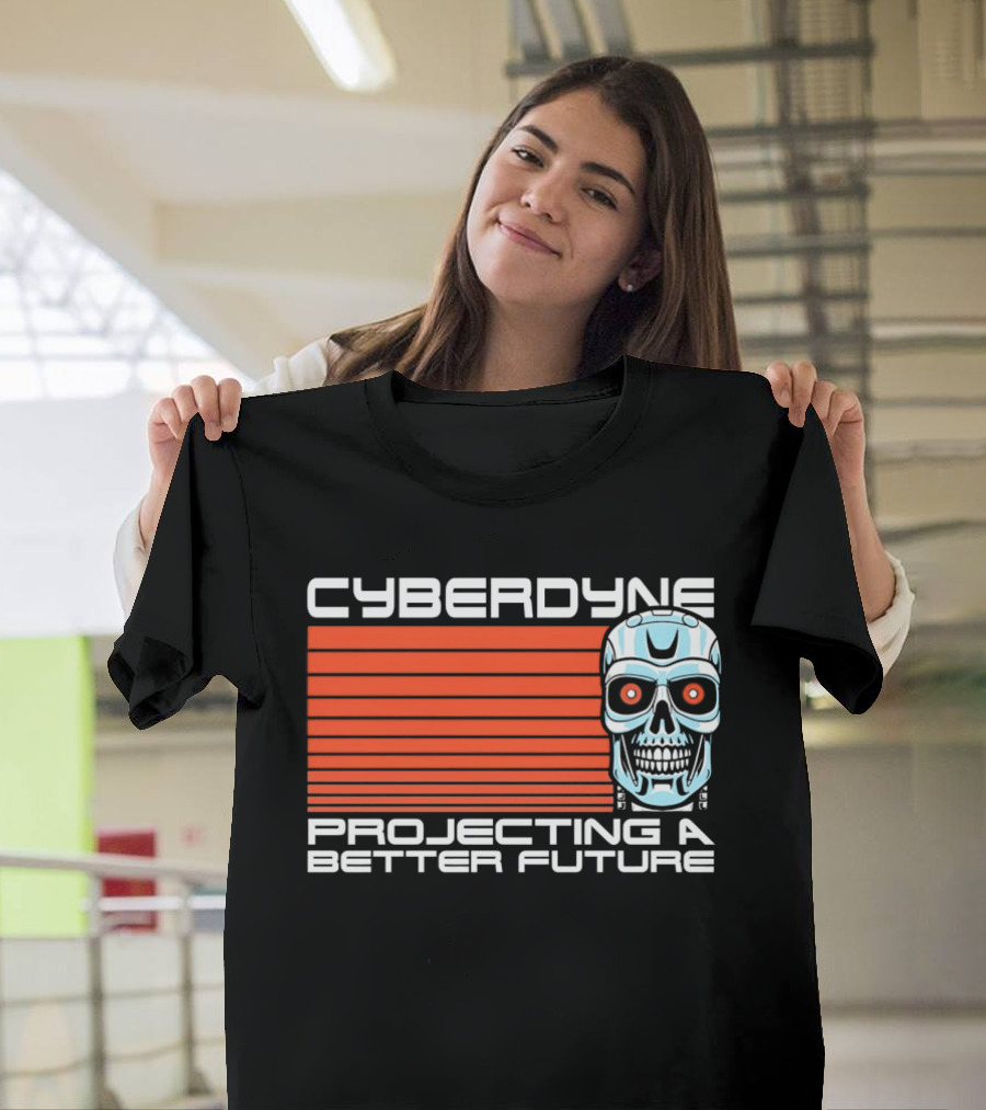 CYBERDYNE Projecting A Better Future Terminator Skull T-Shirt