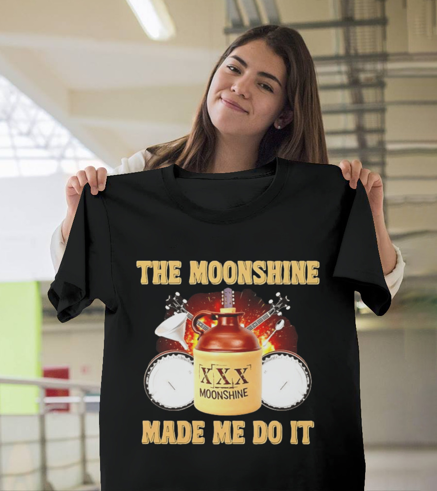 The Moonshine Made Me Do It Jug And Instruments T-Shirt