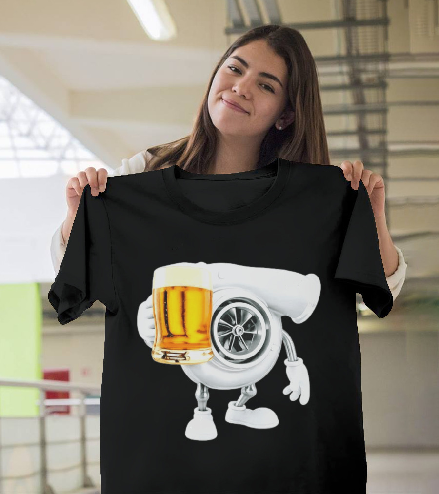 Turbocharger Holding Beer Meme T-Shirt