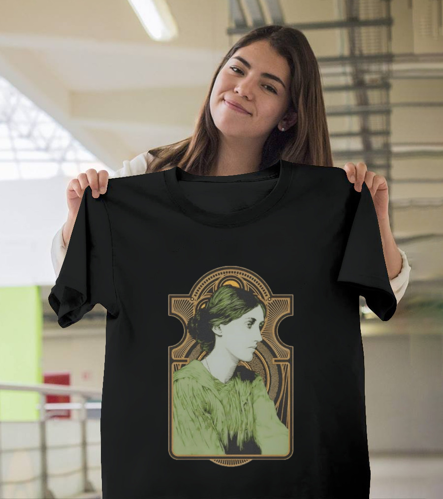 Virginia Woolf Nouveau Art Deco Style Green Dress T-Shirt