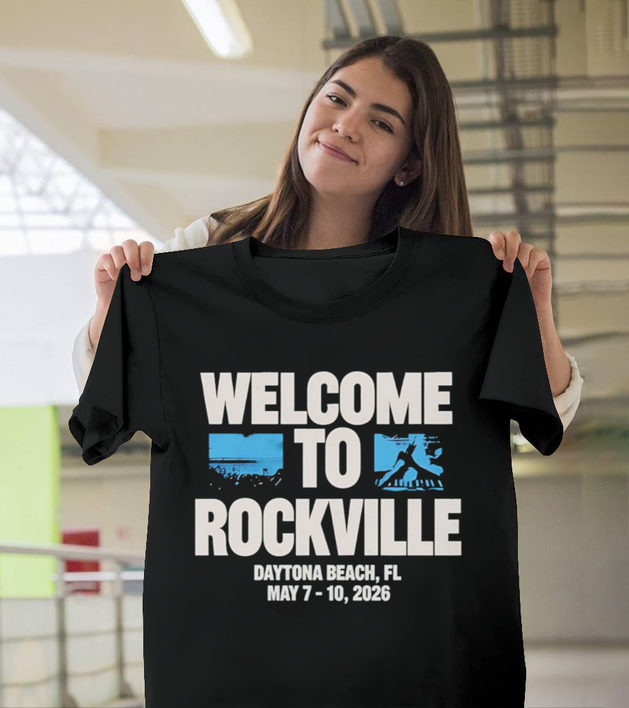 Welcome To Rockville Daytona Beach FL May 7 10 2026 Blue Stage T-Shirt