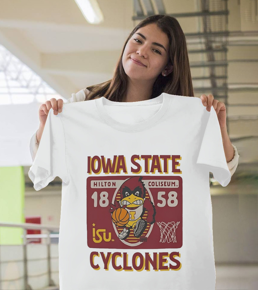 Iowa State Cyclones Hilton Coliseum 1858 Basketball T-Shirt